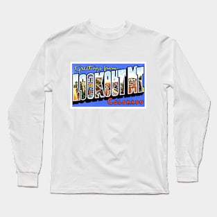 Greetings from Lookout Mt. Colorado - Vintage Large Letter Postcard Long Sleeve T-Shirt